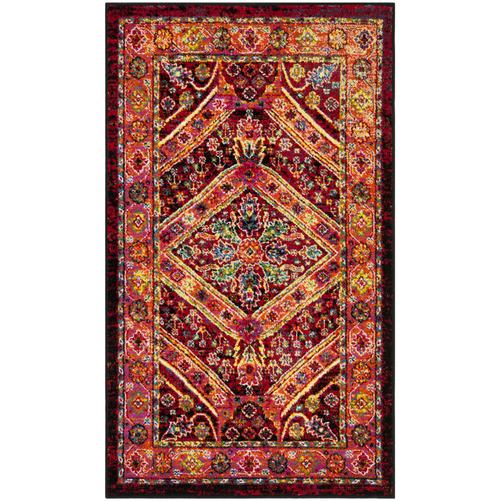 SAFAVIEH Cherokee CHR921Z Black / Light Orange Rug Image 5