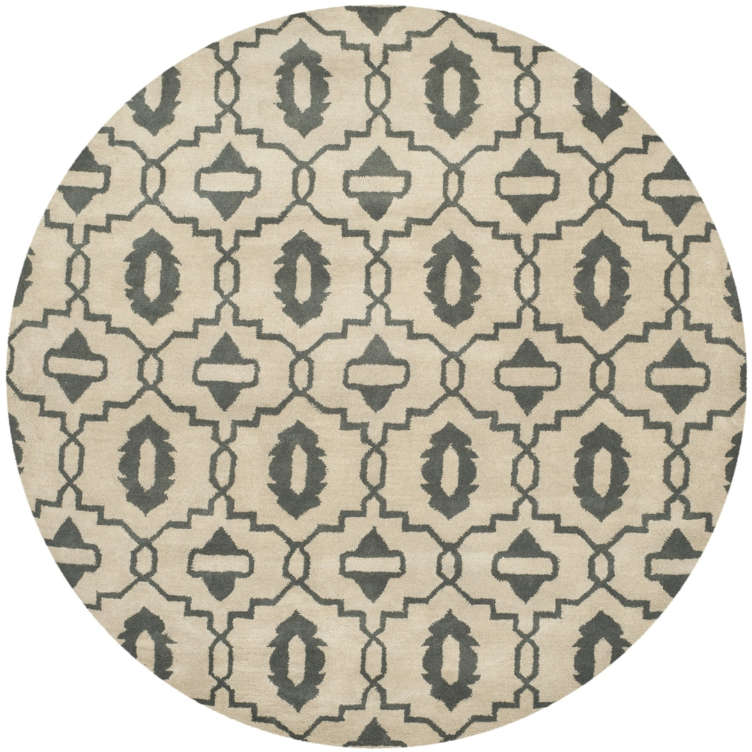 SAFAVIEH Chatham CHT632A Handmade Beige / Grey Rug Image 3