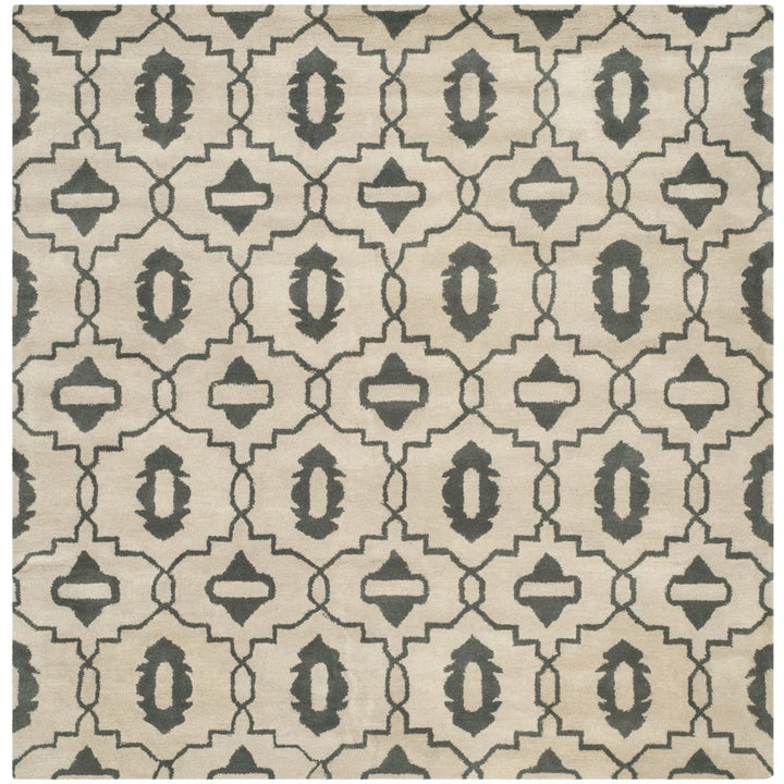 SAFAVIEH Chatham CHT632A Handmade Beige / Grey Rug Image 1