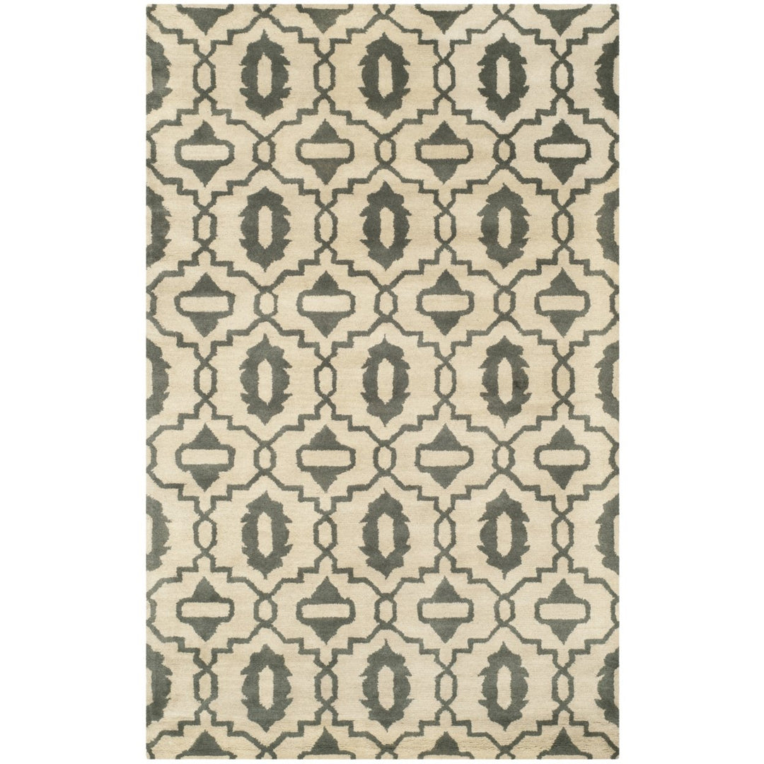 SAFAVIEH Chatham CHT632A Handmade Beige / Grey Rug Image 1