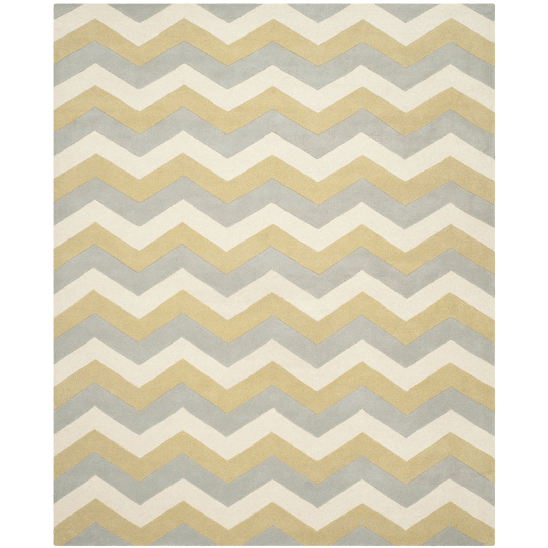 SAFAVIEH Chatham CHT715M Handmade Grey / Gold Rug Image 1