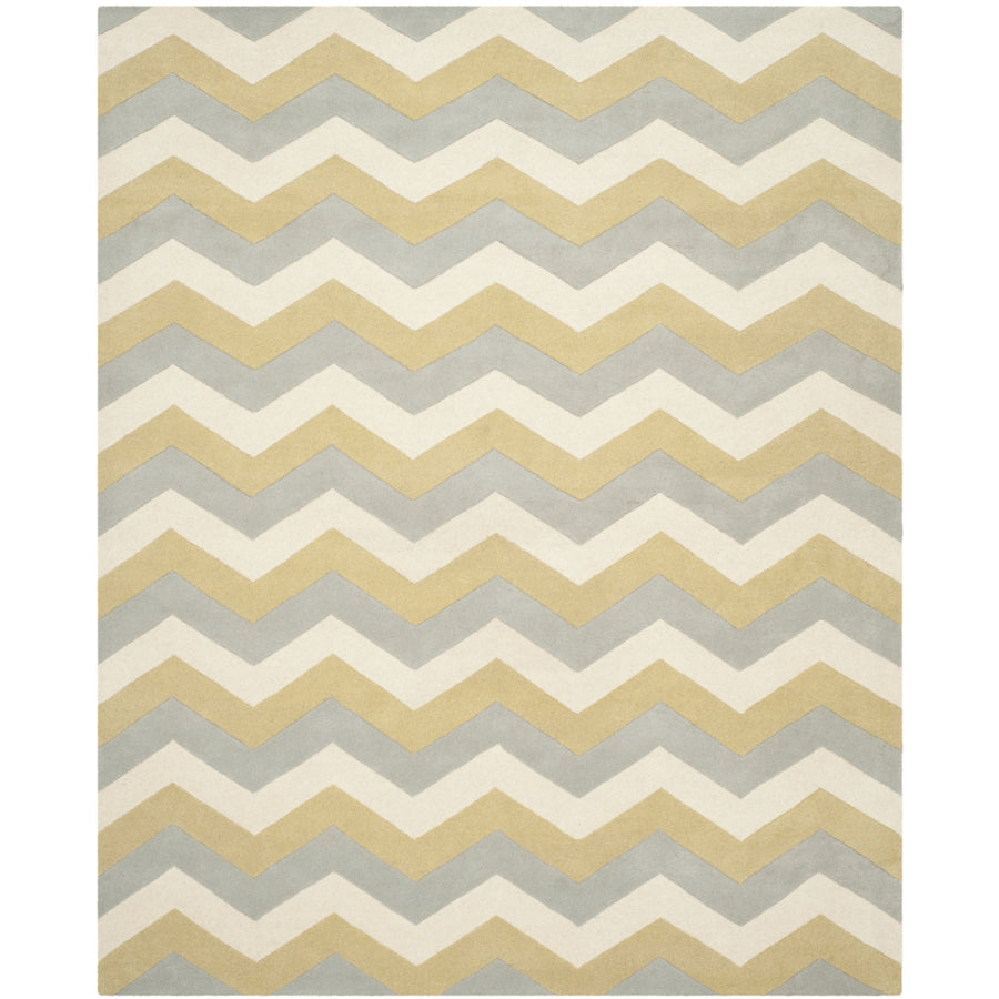 SAFAVIEH Chatham CHT715M Handmade Grey / Gold Rug Image 1