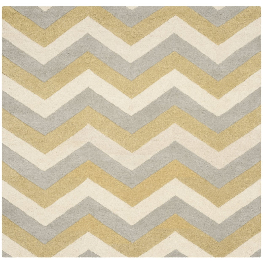 SAFAVIEH Chatham CHT715M Handmade Grey / Gold Rug Image 1