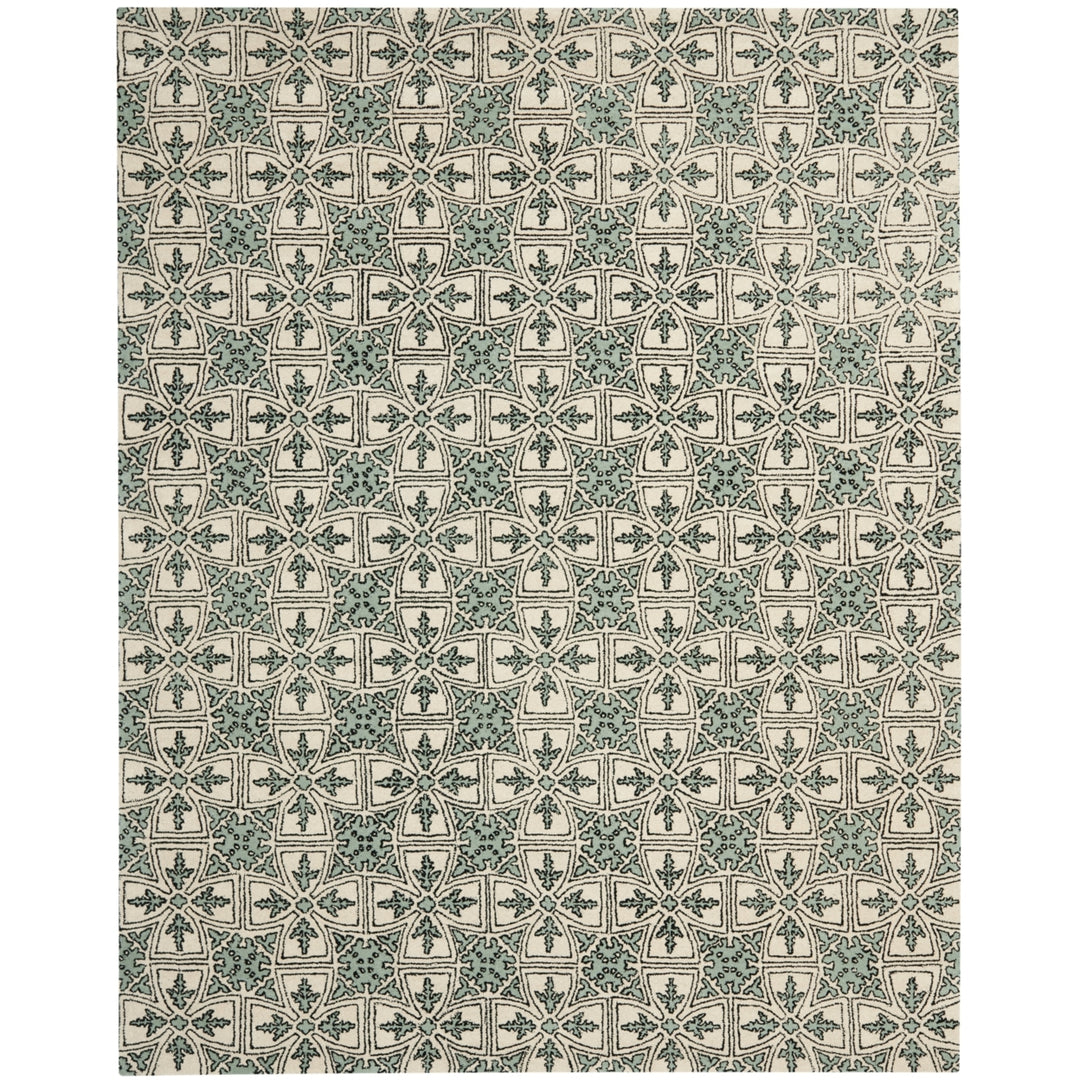 SAFAVIEH Chatham CHT716A Handmade Light Blue / Ivory Rug Image 1