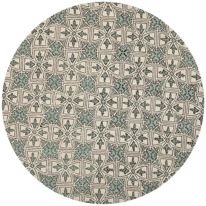 SAFAVIEH Chatham CHT716A Handmade Light Blue / Ivory Rug Image 4