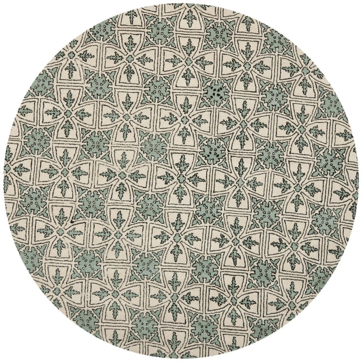 SAFAVIEH Chatham CHT716A Handmade Light Blue / Ivory Rug Image 1