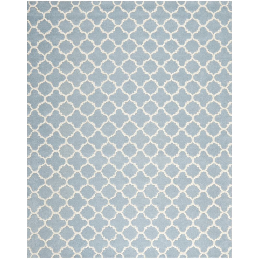 SAFAVIEH Chatham CHT717B Handmade Blue / Ivory Rug Image 1