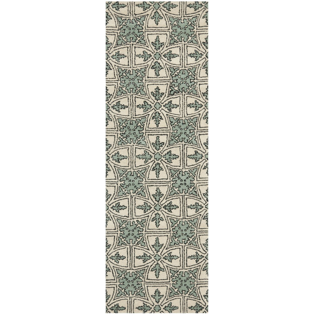 SAFAVIEH Chatham CHT716A Handmade Light Blue / Ivory Rug Image 1