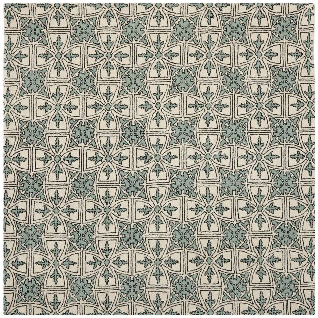 SAFAVIEH Chatham CHT716A Handmade Light Blue / Ivory Rug Image 6