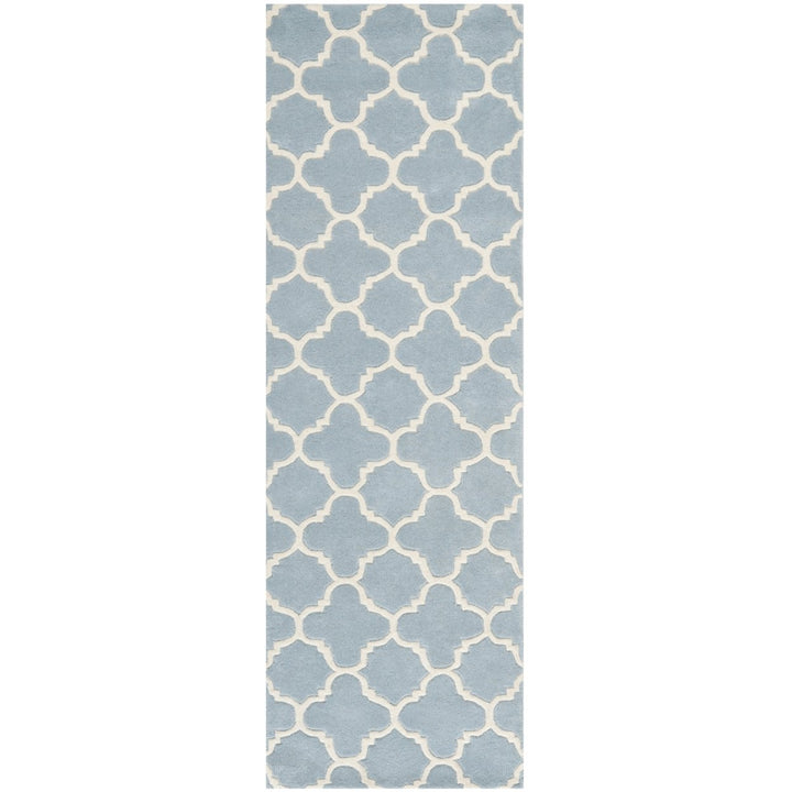 SAFAVIEH Chatham CHT717B Handmade Blue / Ivory Rug Image 1