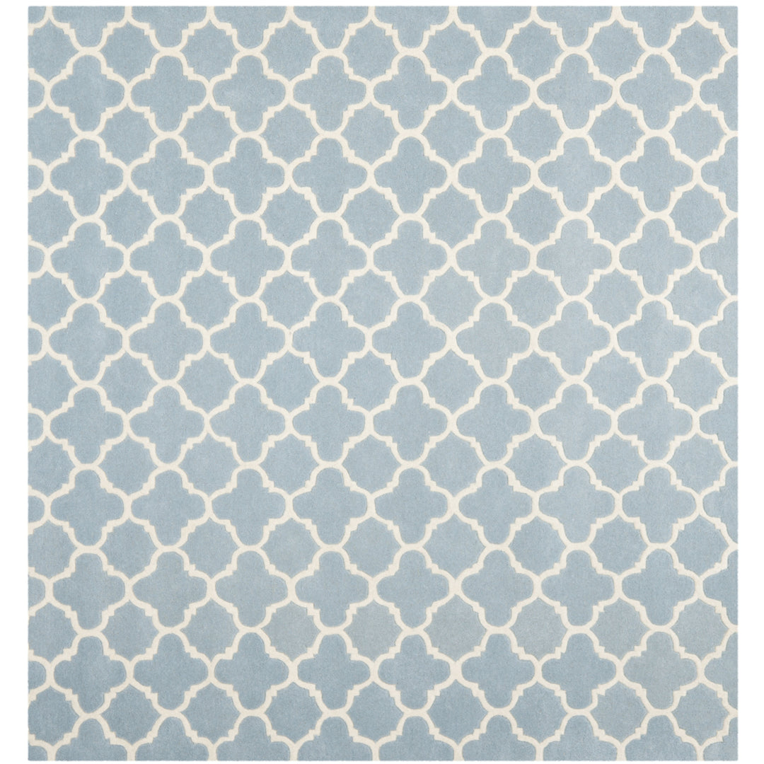 SAFAVIEH Chatham CHT717B Handmade Blue / Ivory Rug Image 4