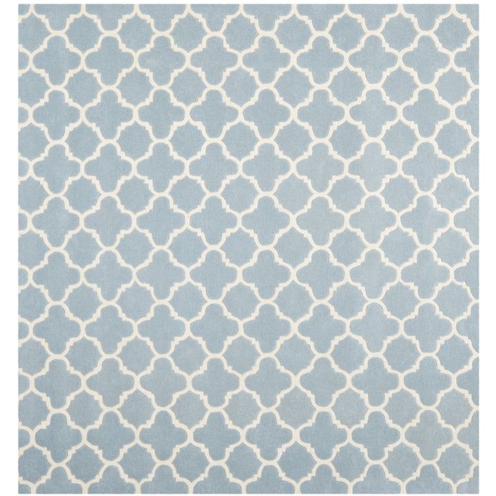 SAFAVIEH Chatham CHT717B Handmade Blue / Ivory Rug Image 4