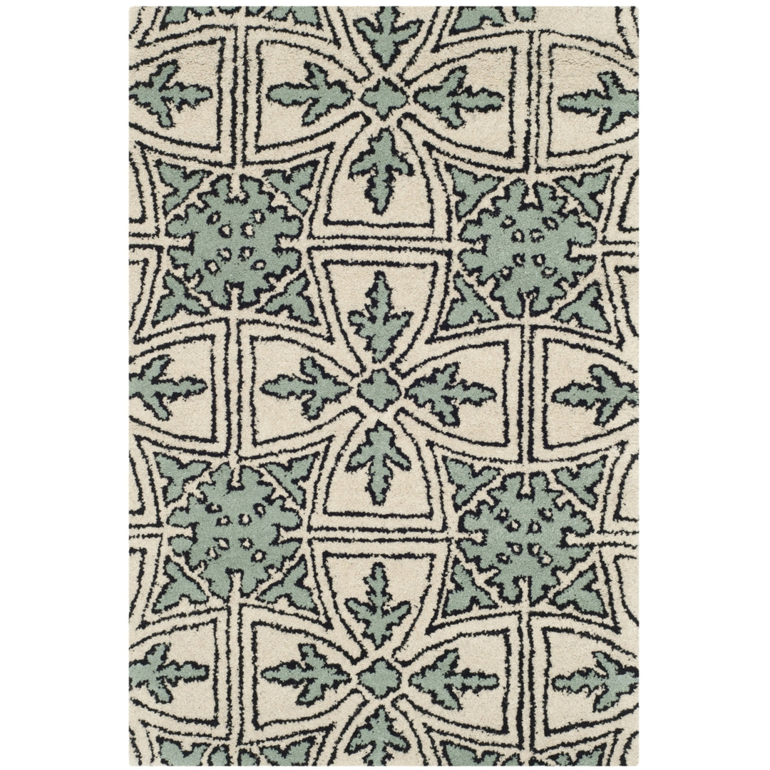 SAFAVIEH Chatham CHT716A Handmade Light Blue / Ivory Rug Image 8