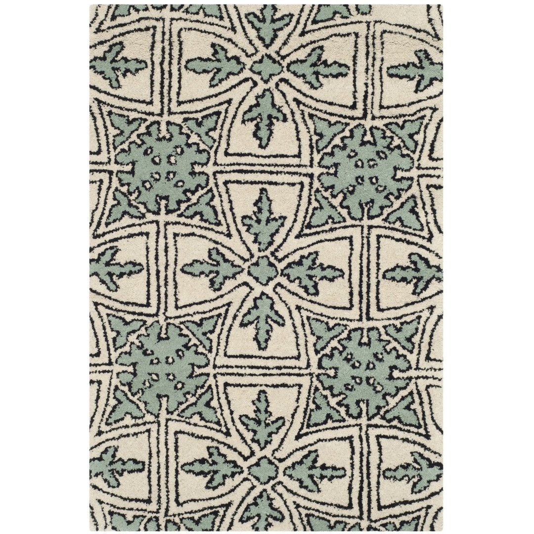 SAFAVIEH Chatham CHT716A Handmade Light Blue / Ivory Rug Image 1