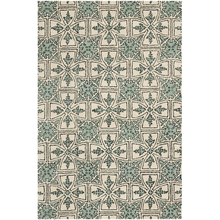 SAFAVIEH Chatham CHT716A Handmade Light Blue / Ivory Rug Image 9