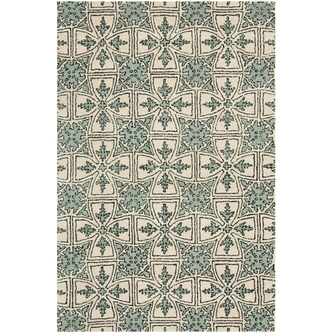 SAFAVIEH Chatham CHT716A Handmade Light Blue / Ivory Rug Image 1