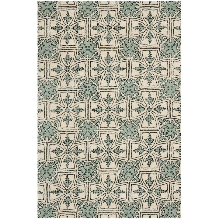 SAFAVIEH Chatham CHT716A Handmade Light Blue / Ivory Rug Image 1