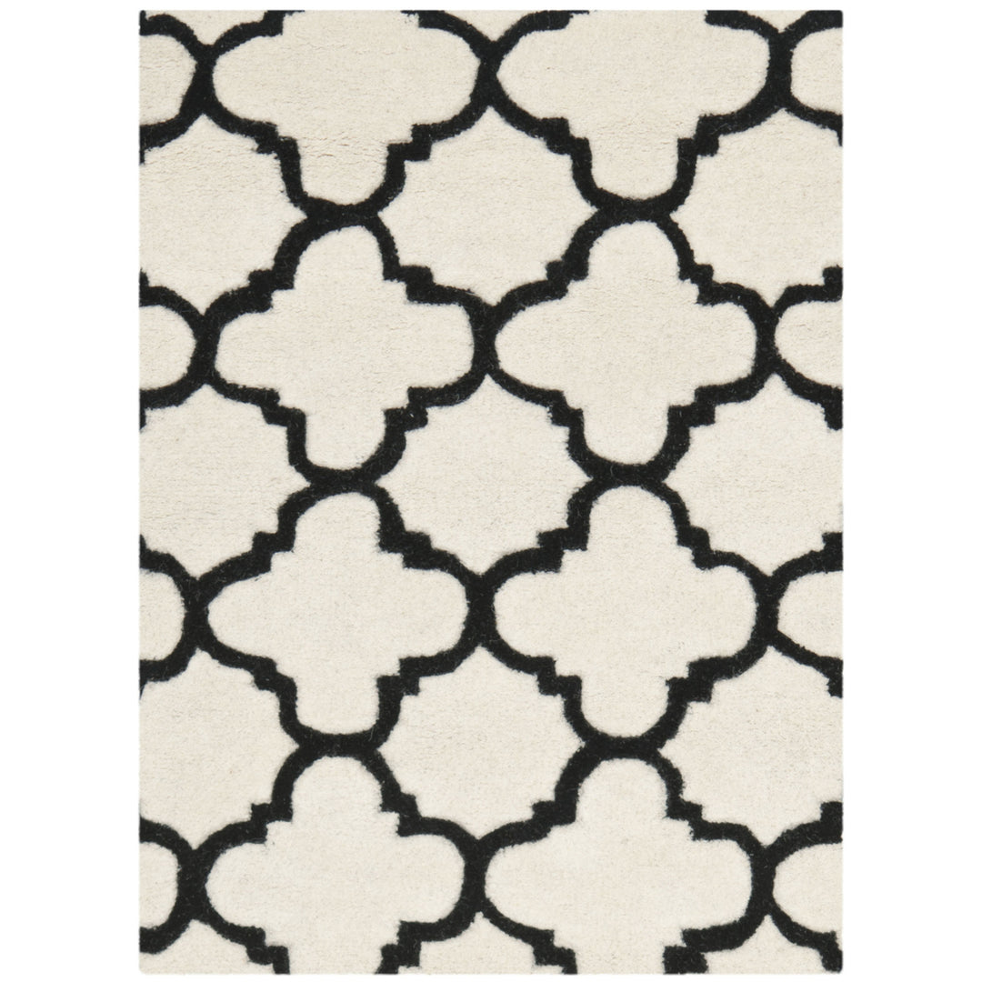 SAFAVIEH Chatham CHT717A Handmade Ivory / Black Rug Image 8