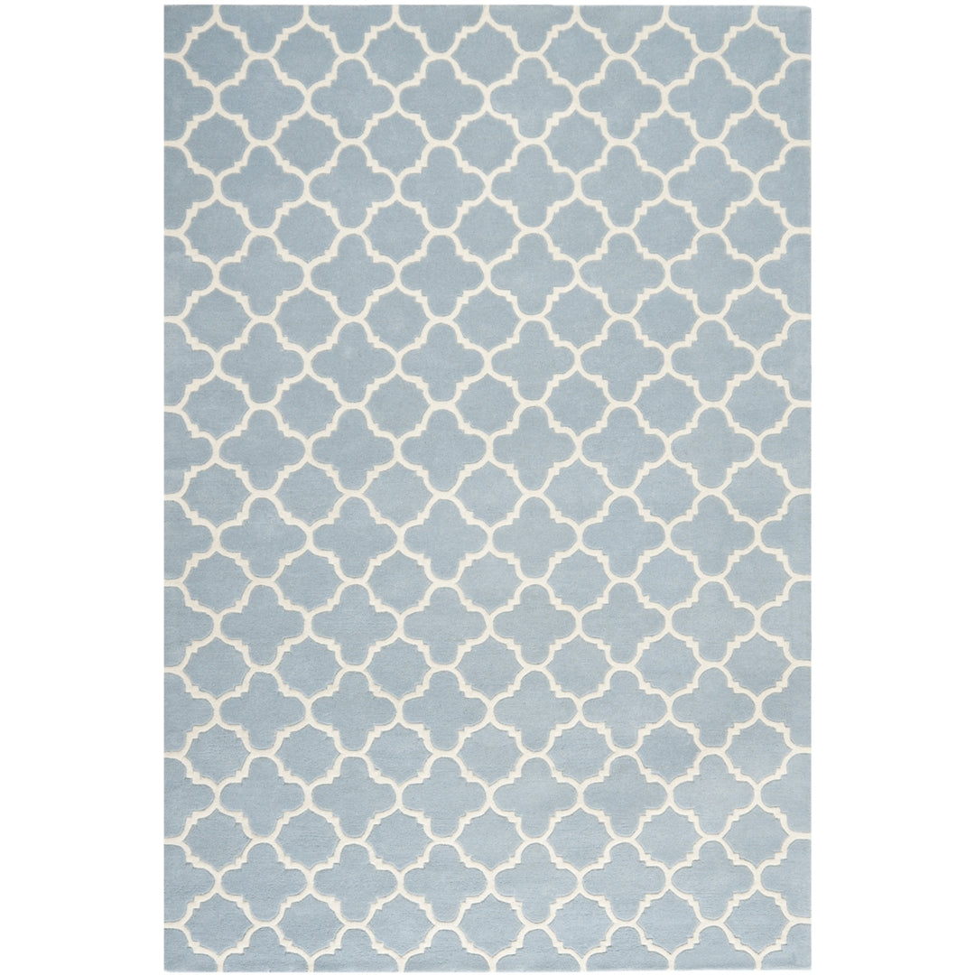 SAFAVIEH Chatham CHT717B Handmade Blue / Ivory Rug Image 7