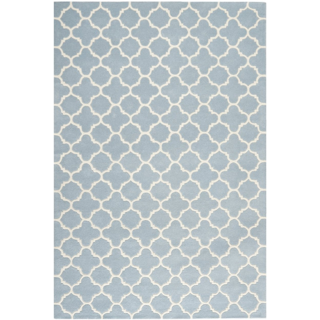 SAFAVIEH Chatham CHT717B Handmade Blue / Ivory Rug Image 1