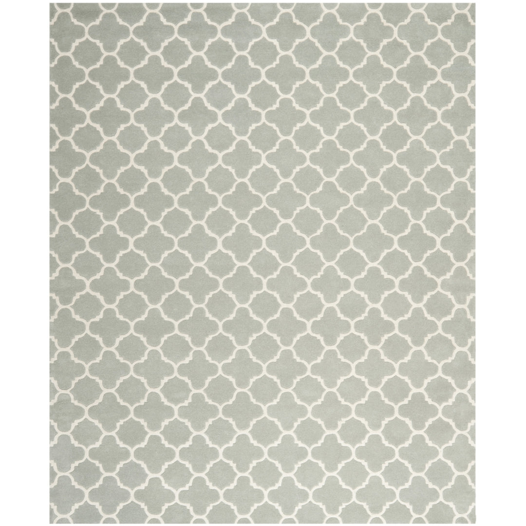 SAFAVIEH Chatham CHT717E Handmade Grey / Ivory Rug Image 1