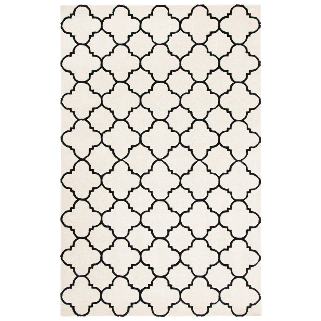 SAFAVIEH Chatham CHT717A Handmade Ivory / Black Rug Image 1