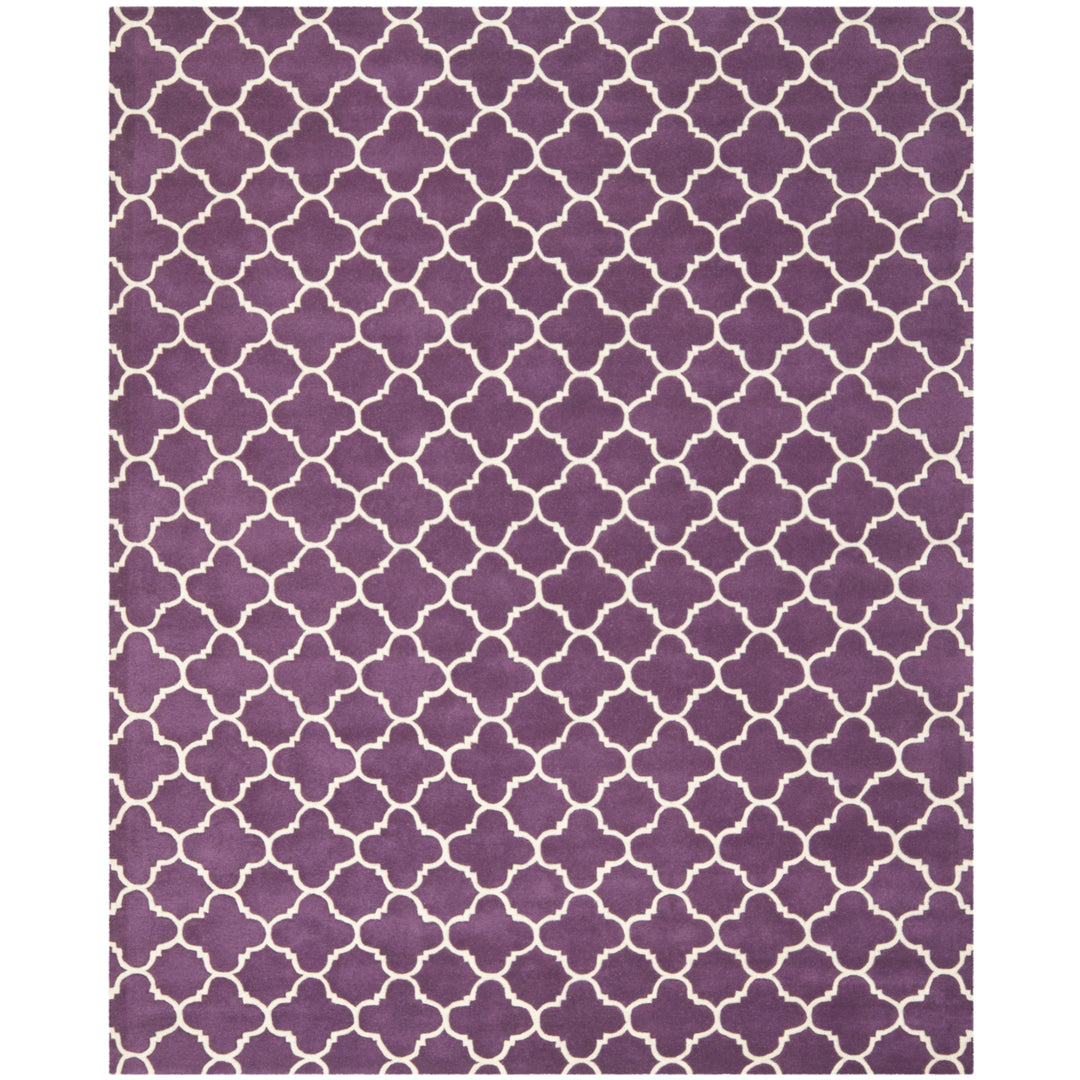 SAFAVIEH Chatham CHT717F Handmade Purple / Ivory Rug Image 1