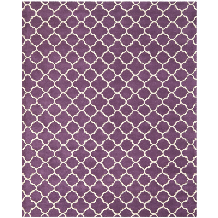 SAFAVIEH Chatham CHT717F Handmade Purple / Ivory Rug Image 1