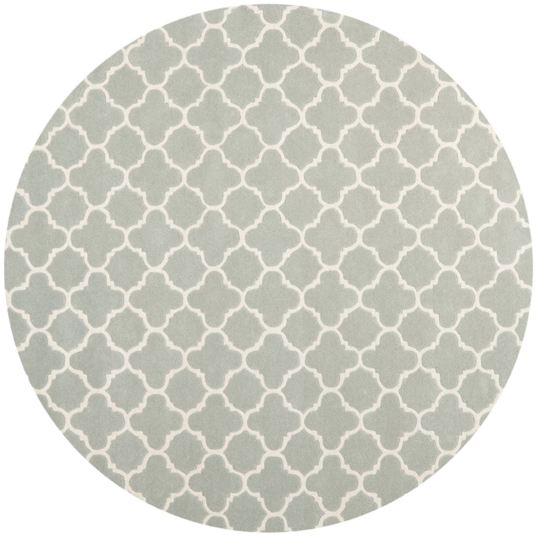 SAFAVIEH Chatham CHT717E Handmade Grey / Ivory Rug Image 1