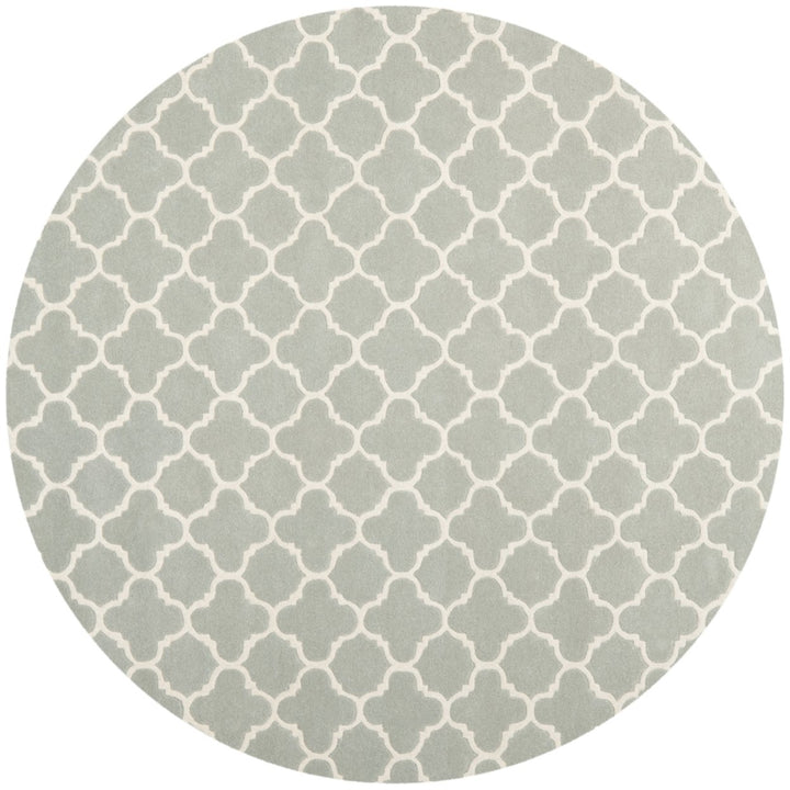 SAFAVIEH Chatham CHT717E Handmade Grey / Ivory Rug Image 1