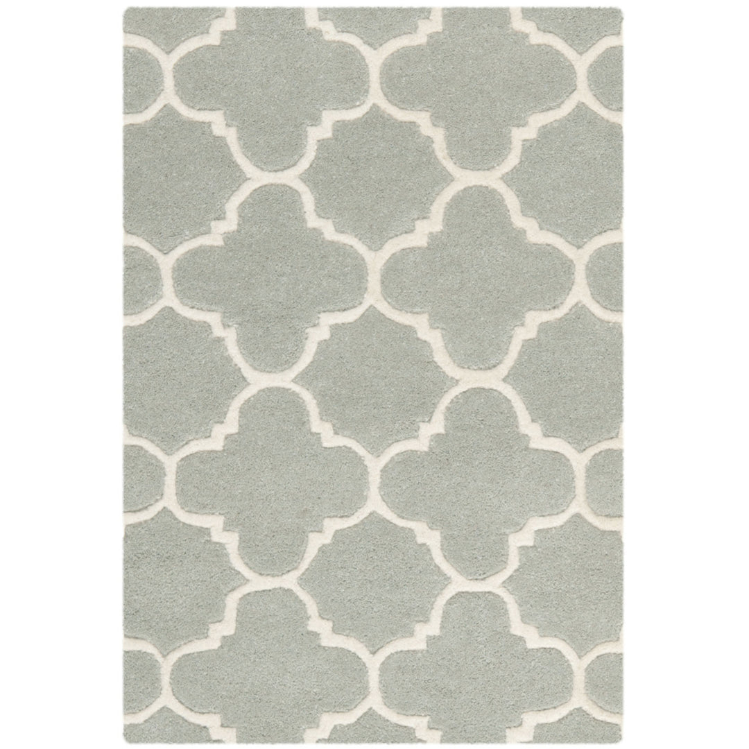 SAFAVIEH Chatham CHT717E Handmade Grey / Ivory Rug Image 7