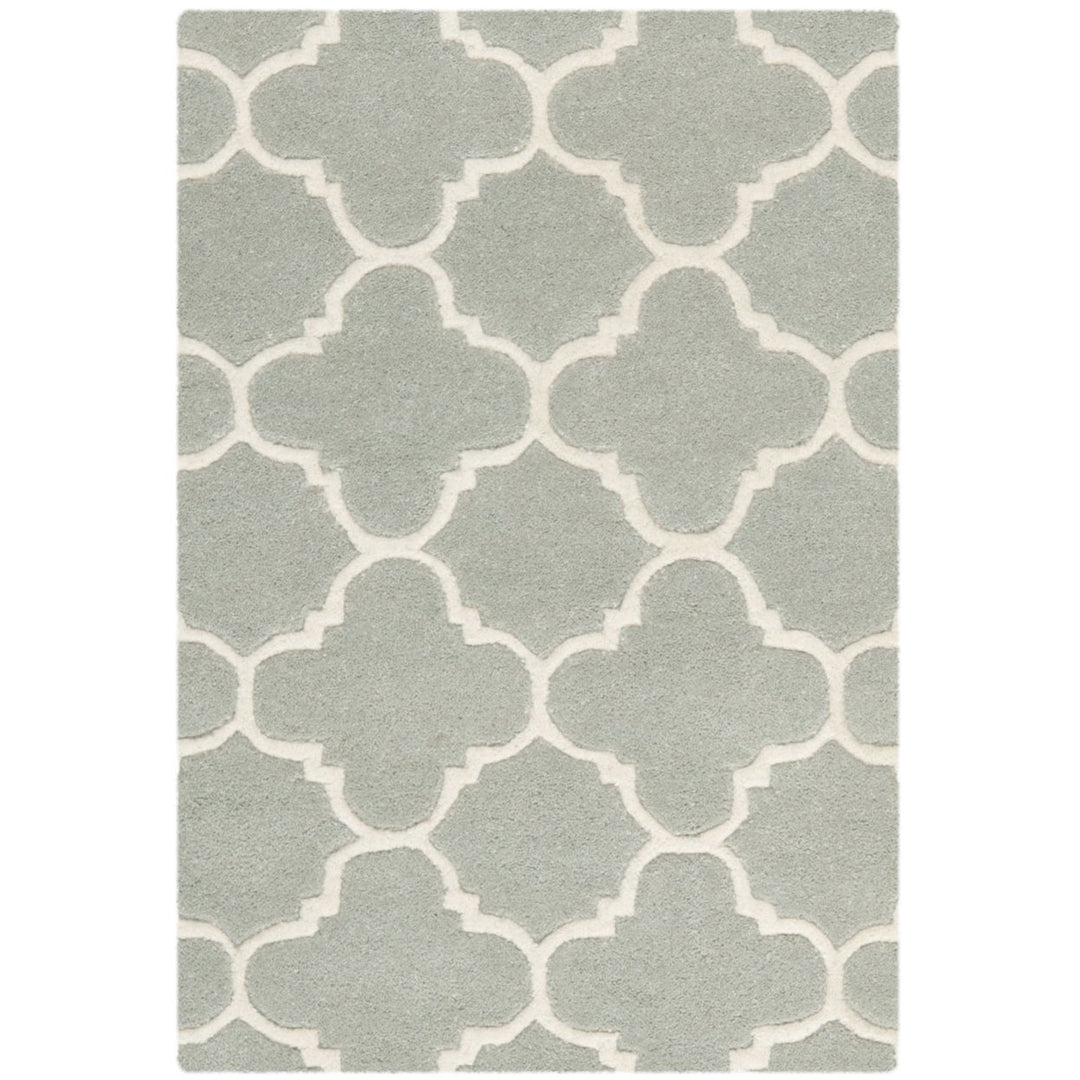 SAFAVIEH Chatham CHT717E Handmade Grey / Ivory Rug Image 1