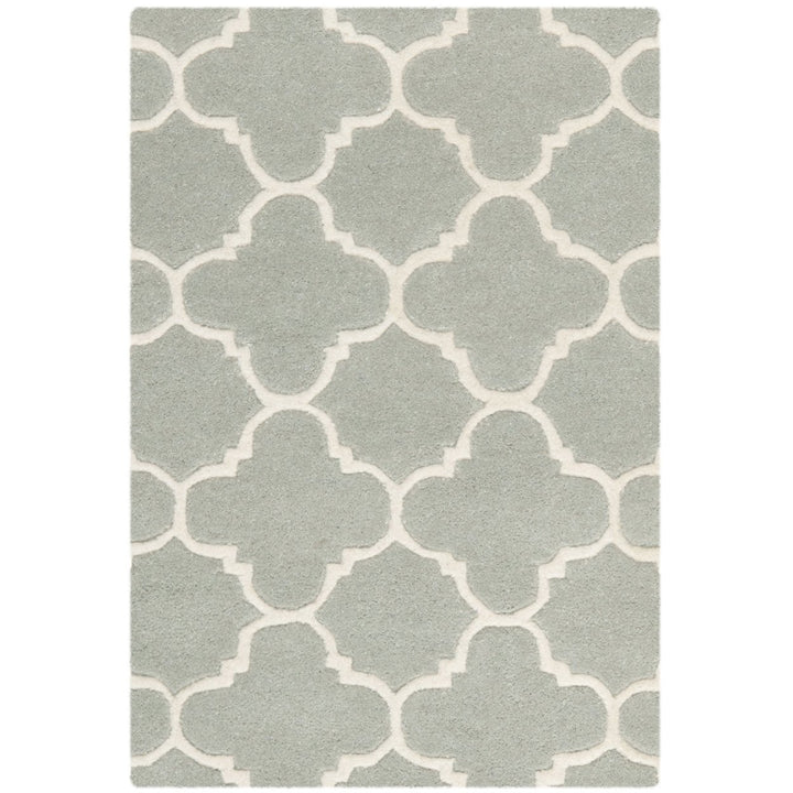 SAFAVIEH Chatham CHT717E Handmade Grey / Ivory Rug Image 1