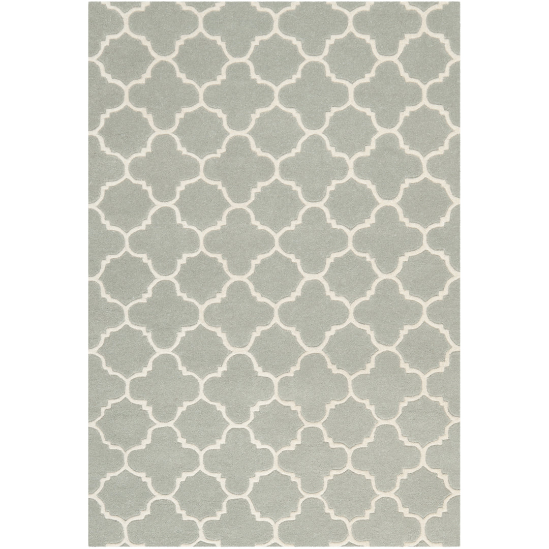 SAFAVIEH Chatham CHT717E Handmade Grey / Ivory Rug Image 8