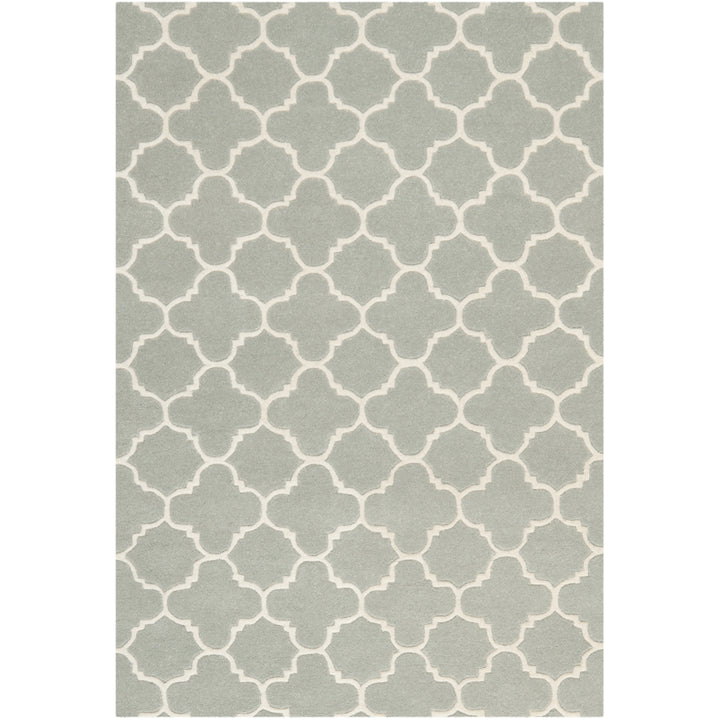 SAFAVIEH Chatham CHT717E Handmade Grey / Ivory Rug Image 8