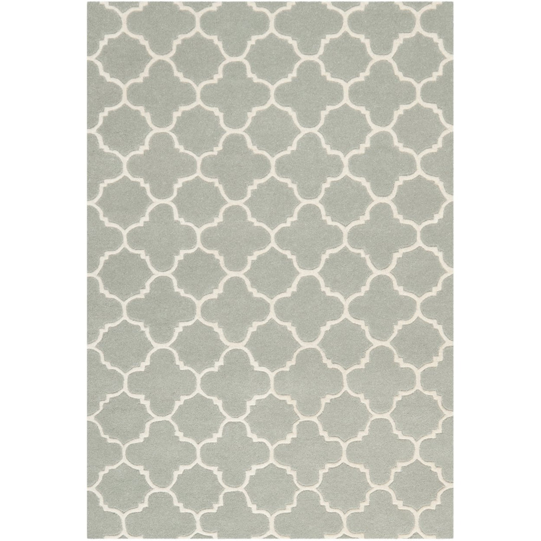 SAFAVIEH Chatham CHT717E Handmade Grey / Ivory Rug Image 1