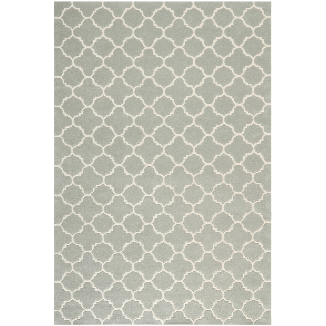 SAFAVIEH Chatham CHT717E Handmade Grey / Ivory Rug Image 9