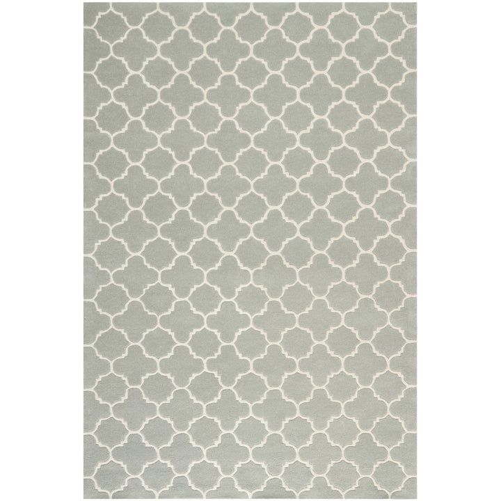 SAFAVIEH Chatham CHT717E Handmade Grey / Ivory Rug Image 1