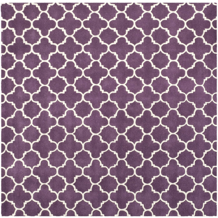 SAFAVIEH Chatham CHT717F Handmade Purple / Ivory Rug Image 1