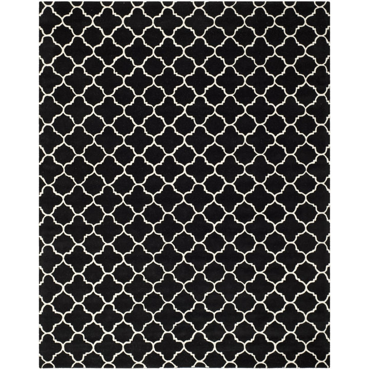 SAFAVIEH Chatham CHT717K Handmade Black / Ivory Rug Image 1