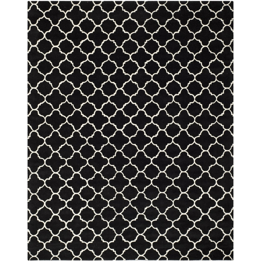 SAFAVIEH Chatham CHT717K Handmade Black / Ivory Rug Image 1