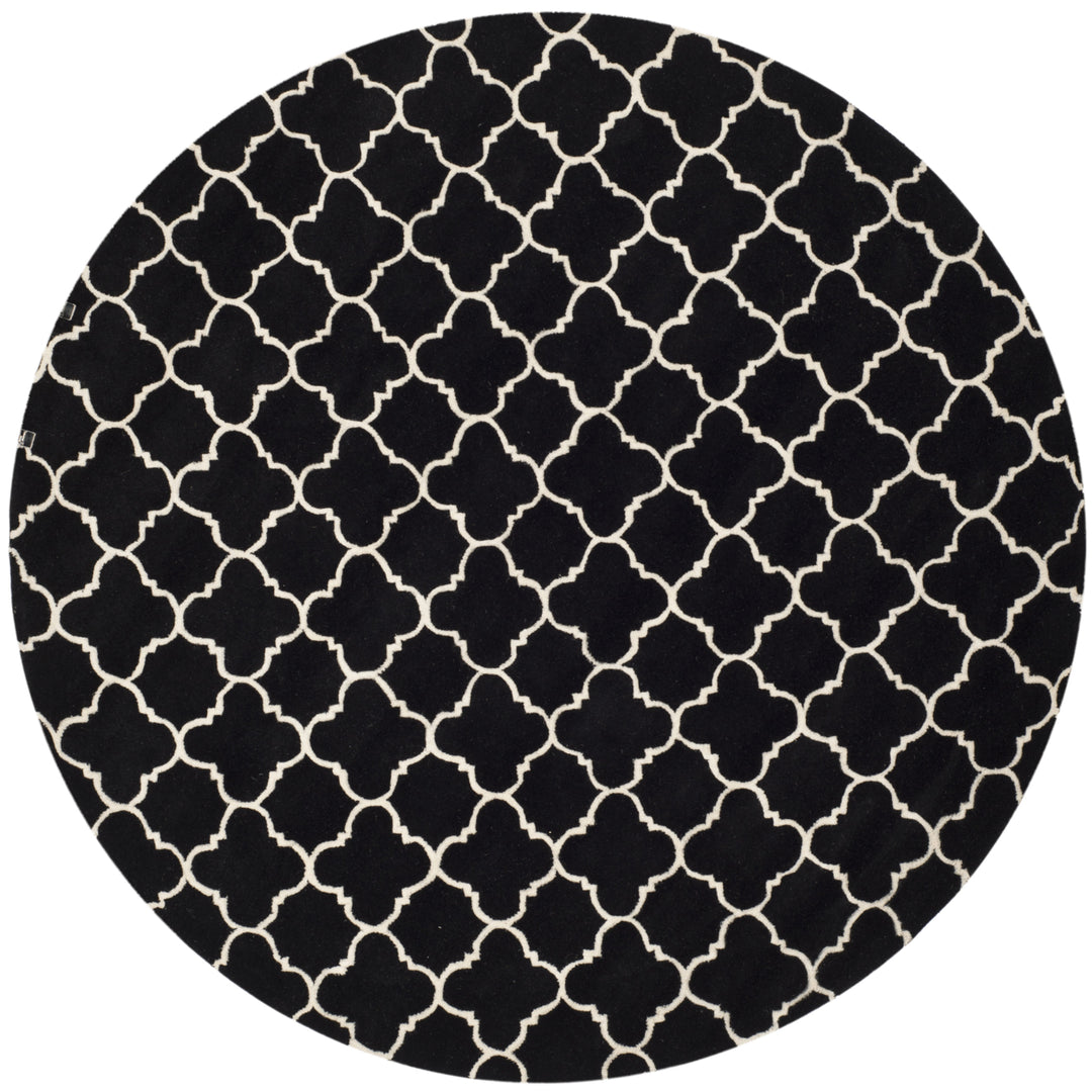 SAFAVIEH Chatham CHT717K Handmade Black / Ivory Rug Image 4