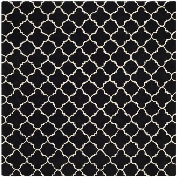 SAFAVIEH Chatham CHT717K Handmade Black / Ivory Rug Image 6