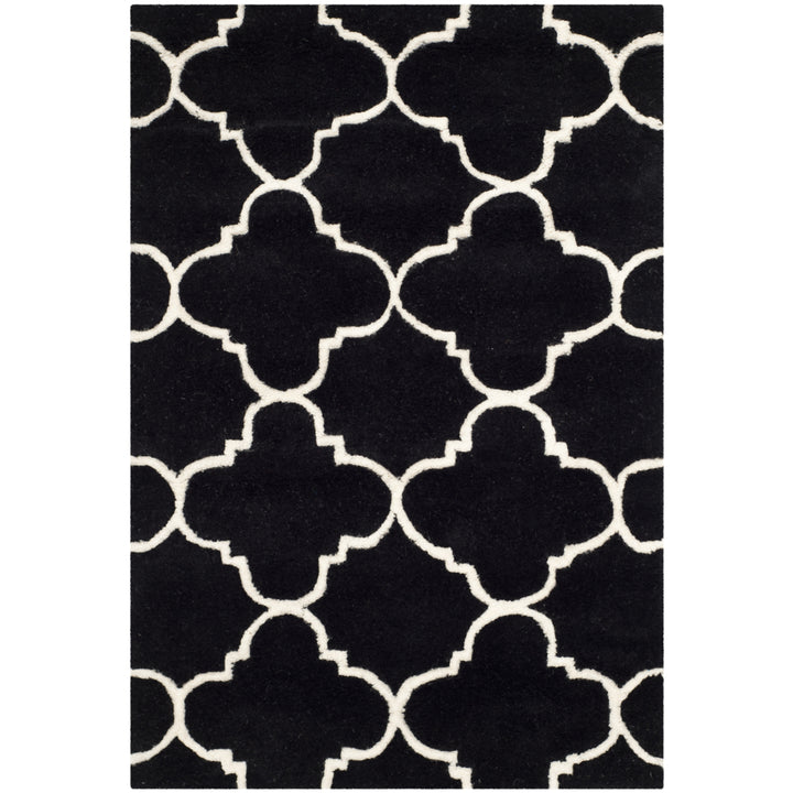 SAFAVIEH Chatham CHT717K Handmade Black / Ivory Rug Image 8