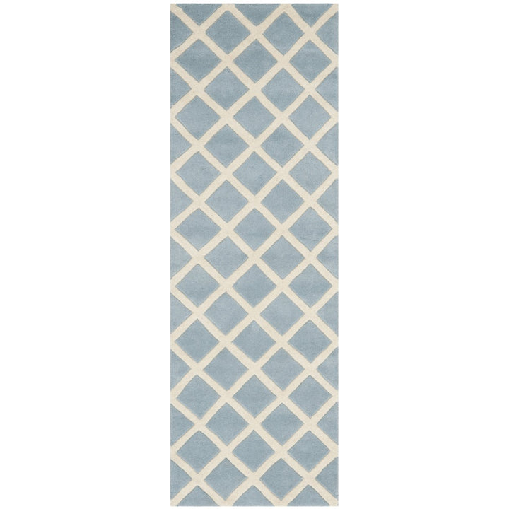 SAFAVIEH Chatham CHT718B Handmade Blue / Ivory Rug Image 1