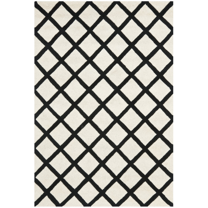 SAFAVIEH Chatham CHT718A Handmade Ivory / Black Rug Image 9