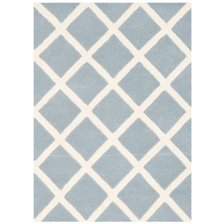 SAFAVIEH Chatham CHT718B Handmade Blue / Ivory Rug Image 8