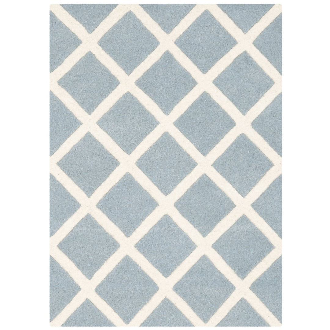 SAFAVIEH Chatham CHT718B Handmade Blue / Ivory Rug Image 1