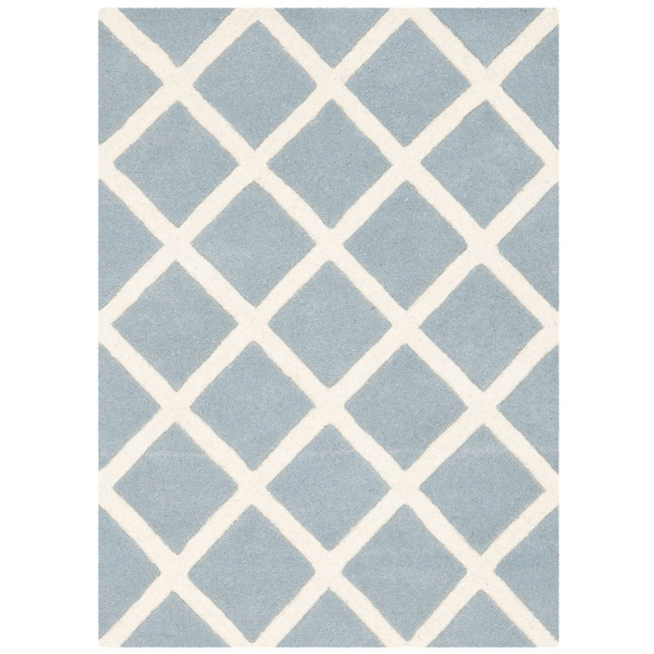 SAFAVIEH Chatham CHT718B Handmade Blue / Ivory Rug Image 1