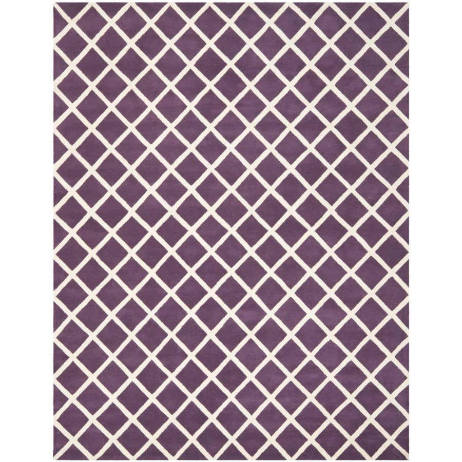 SAFAVIEH Chatham CHT718F Handmade Purple / Ivory Rug Image 1